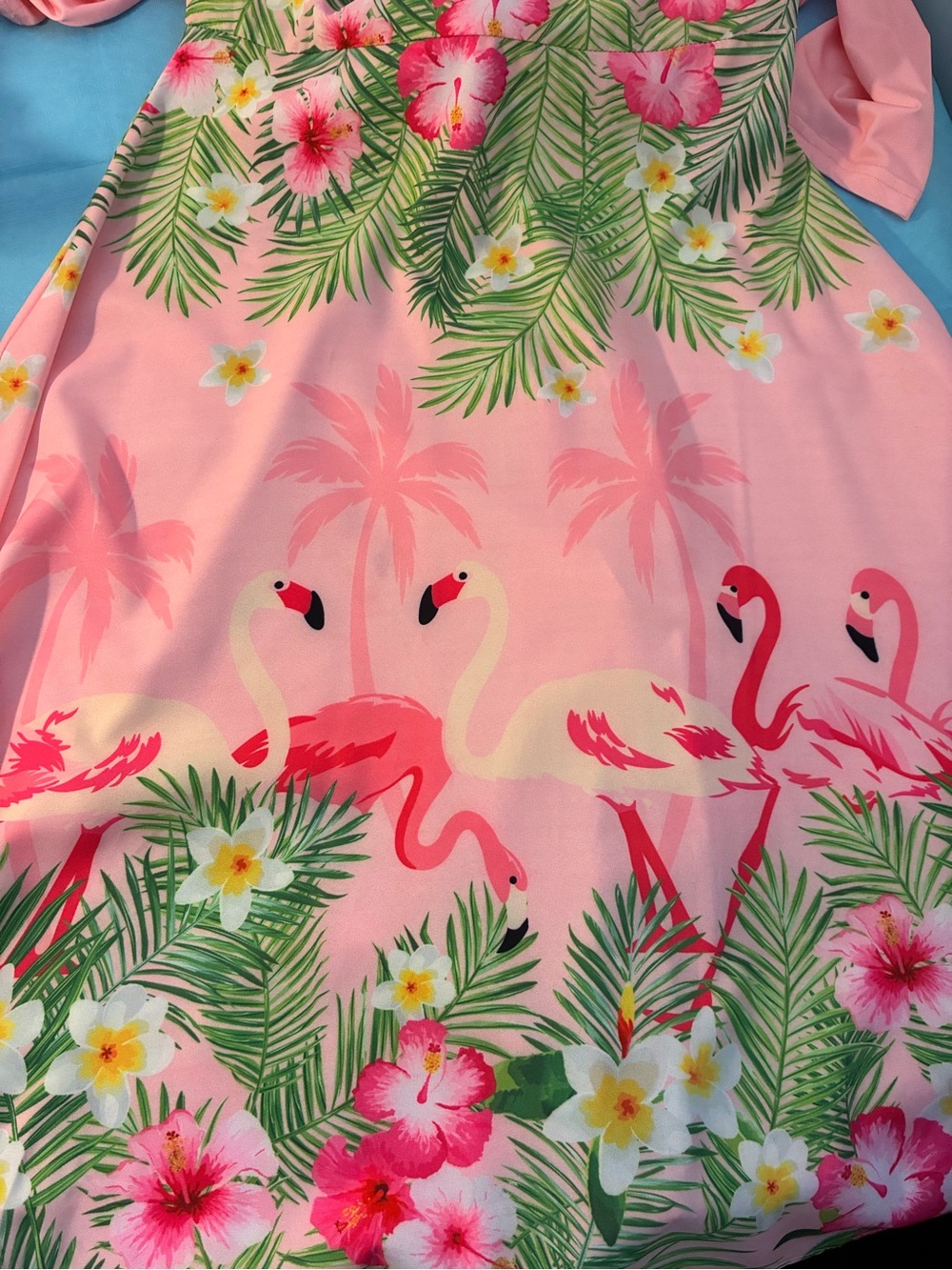 Adorable Pink Flamingo Dress Size Medium Vintage Inspired New